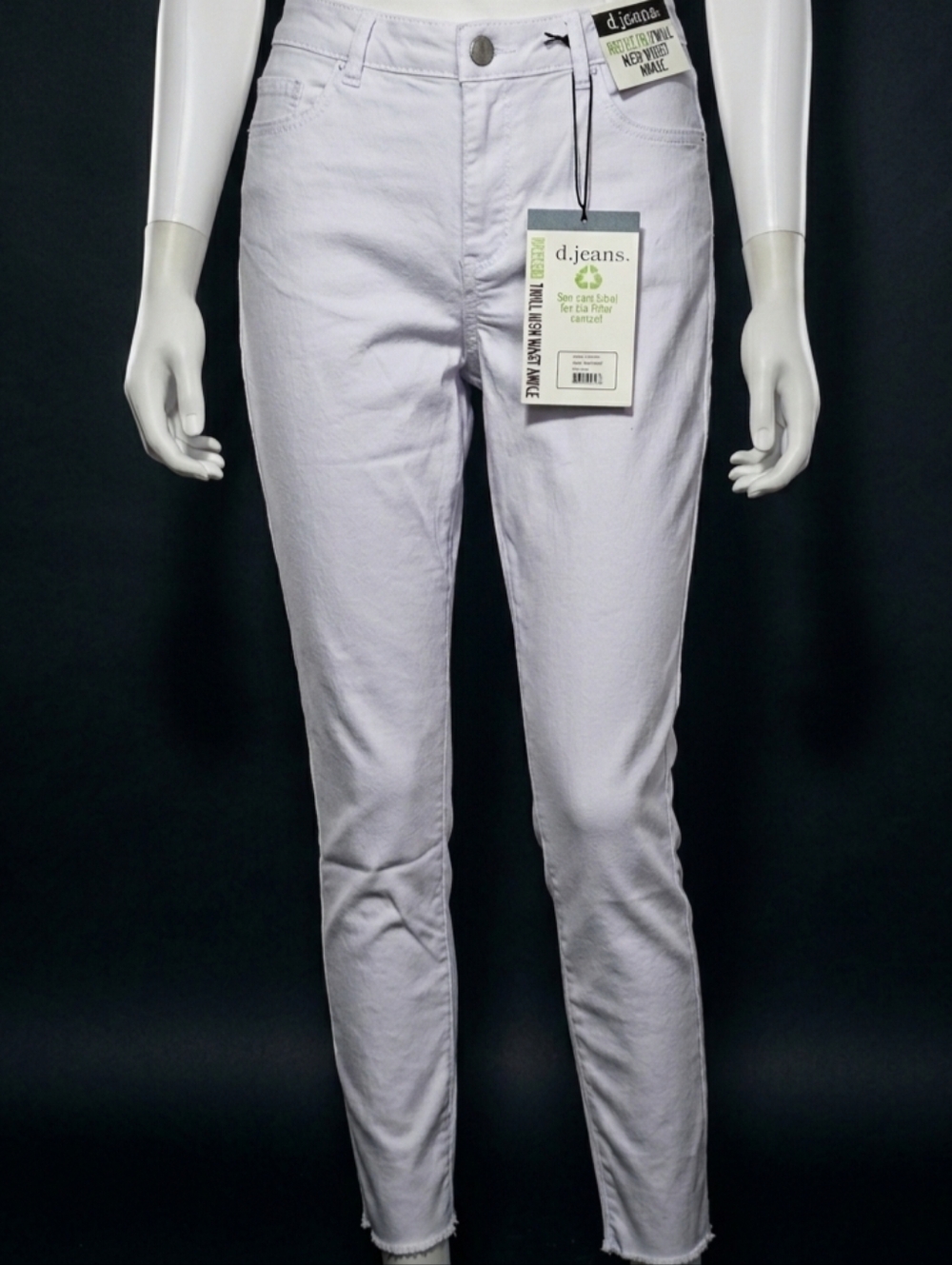 d. jeans Recycled Twill High Waist Ankle In White